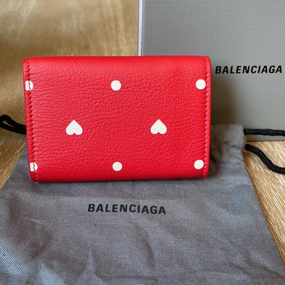 Balenciaga Papier Mini Wallet Red/White - Picture 6 of 11